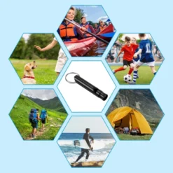 Unique Bargains Aluminum Alloy Camping Hunting Outdoor Survival Signal Whistles With Keychains 5 Pcs -Outdoor Sports Series GUEST 6cfd32f9 d421 4116 a47a b4d5c519a204