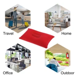 Unique Bargains Neck Support For Hiking Travel Flocked Inflatable Camping Pillows 3 Pcs 15" X 9.5" -Outdoor Sports Series GUEST 6cffcdeb 96da 4f3c 8a8a ffd7fa9e4467