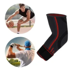 Unique Bargains Elbow Protection Elbow Pads Tightening Breathable Elbow Pads With Straps For Sports 1 Pair