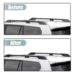 Unique Bargains Roof Rack Bar Rail End Protection Cover Shell For Toyota Land Cruiser Prado Plastic Black 1 Set -Outdoor Sports Series GUEST 6e010e05 228c 48b4 a15e 945acdd4412a