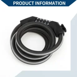 Unique Bargains Bike Lock 5 Digit Resettable Bike Cable Adjustable Bike Chain Lock Black 1 Set -Outdoor Sports Series GUEST 6e2d120f edb4 418d 997d ae84006f15ad