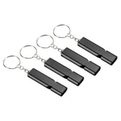 Unique Bargains Aluminum Alloy Camping Hiking Boating Survival Signal Double Tubes Whistles 4 Pcs -Outdoor Sports Series GUEST 701d0915 fc24 4d32 a79b 2644b140dff7