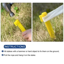 Unique Bargains Tent Stakes Plastic Ground Pegs With Hook Hole For Canopy Tarp -Outdoor Sports Series GUEST 713aa6e2 6515 4694 ad2e 1c91c352e1e1