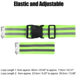 Unique Bargains High Visibility Reflective Belt Running Cycling Gear Green 3 Pcs -Outdoor Sports Series GUEST 71a4e151 22a5 4e7b 890d 3c0efcc697ea