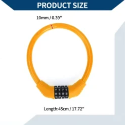 Unique Bargains Bicycle Lock Ring Anti-Theft Bike Lock Resettable 4 Digit Mini Ring Lock Orange -Outdoor Sports Series GUEST 71d41d5f 5d23 4ec8 8a86 8f3f8a55e9c0