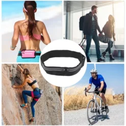 Unique Bargains Double Pocket Running Waist Pack With Magic Tapes 1 Pc -Outdoor Sports Series GUEST 72180074 39a0 4b6f 8425 400dc4612ebe