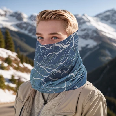 Unique Bargains Sunscreen Lightnings Pattern Face Scarf Mask Gray Blue 1 Pc 1 Unique Bargains Sunscreen Lightnings Pattern Face Scarf Mask Gray Blue 1 Pc