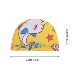 Unique Bargains Kid's Polyester Dolphin Pattern Swim Cap Yellow Gray 1 Pc -Outdoor Sports Series GUEST 72b76fe6 3c63 4285 81a3 45e0ee2a6a91