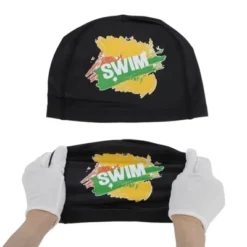 Unique Bargains Knitted PU Elastic Letter Swim Cap 1 Pc -Outdoor Sports Series GUEST 72de5f1d bd0e 4877 9205 2bf031e05b43