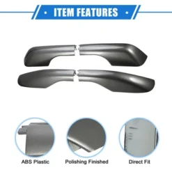 Unique Bargains Car Roof Rack Side Rails End Cover Shell Cap For Lexus LX570 2008-2015 Durable Plastic Gray 4pcs -Outdoor Sports Series GUEST 74399199 7e76 4d81 930e 271647664949