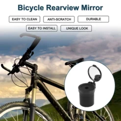 Bike Rearview Mirror 36mm Adjustable | Front Handlebar Bike Mirror Black For Bicycle Mountain Road Bike 1 Pcs