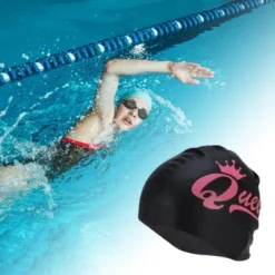 Unique Bargains Silicone Crown Waterproof Swim Cap 1 Pc