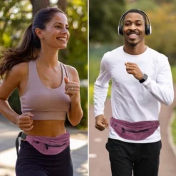 Unique Bargains Crossbody Fanny Pack With 4 Pockets Purple 1 Pc -Outdoor Sports Series GUEST 75f61167 29cf 40c8 9749 faea09dfe5f7