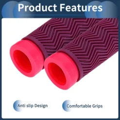 Unique Bargains Bike Handlebar Grips Covers 5.12" Purple 1 Pair -Outdoor Sports Series GUEST 75f6b974 8eb2 424b b495 9b8611790689