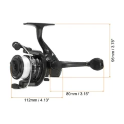 Unique Bargains Metal Nylon Left-Right Interchangeable Handle Fishing Reel For Freshwater
