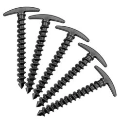 Unique Bargains Outdoor Camping Canopy Tarp Hiking T Shape Spiral Plastic Ground Tent Stakes 5 Packs -Outdoor Sports Series GUEST 76c630a4 cdd3 466b 8efa 7fd40c191af9