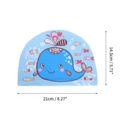 Unique Bargains Kid's Polyester Whale Pattern Swim Cap Blue 1 Pc -Outdoor Sports Series GUEST 780eadee 3884 444c 8d16 7c79217b0016