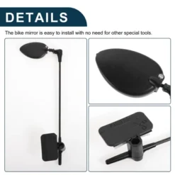 Bike Rearview Mirror 5x3.3cm Adjustable | Front Handlebar Bike Mirror Black For Bicycle Mountain Road Bike 1 Pcs -Outdoor Sports Series GUEST 783adb9c 04fd 40cc 83c9 f4c5c3d96592