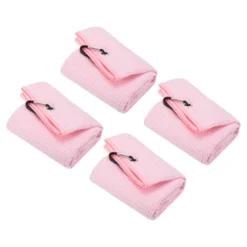 Unique Bargains Microfiber Super Absorbent Waffle Pattern Tri-Fold Golf Towels With D Hooks 4 Pcs 20"x16" -Outdoor Sports Series GUEST 78610abb 6ee7 4876 8645 4c3bb05e7a50