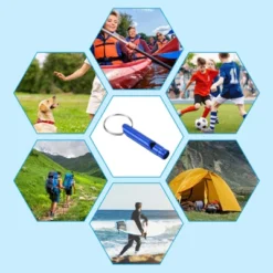 Unique Bargains Aluminum Alloy Camping Hunting Outdoor Survival Signal Whistles With Keychains 6 Pcs -Outdoor Sports Series GUEST 7972526c 5a24 40b5 8569 21bff1503c3b