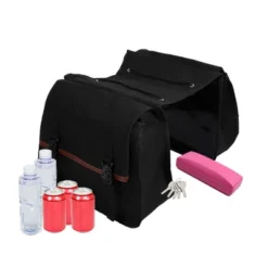 Unique Bargains Quick Release Buckle Waterproof Canvas Motorcycle Saddlebag Side Bag Black 1 Pair -Outdoor Sports Series GUEST 79c9b9ac 12ba 421f 9921 0aa748a34e64