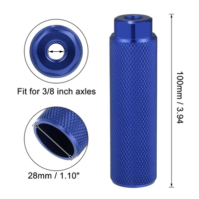 Unique Bargains Universal Aluminum Alloy Axle Rear Foot Pegs Footrests For BMX Bike Bicycle Fit 3/8 Inch 2 Pair 2 Unique Bargains Universal Aluminum Alloy Axle Rear Foot Pegs Footrests For BMX Bike Bicycle Fit 3/8 Inch 2 Pair - Image 2