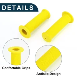 Unique Bargains Bike Handlebar Grips Covers 4.61" Yellow 1 Pair -Outdoor Sports Series GUEST 7b1ab63c 81a5 480f a497 e8cd5bb24dc8