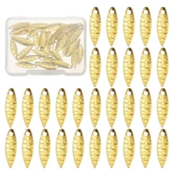 Unique Bargains Metal Curved Fishing Spinner Baits With Storage Box 40 Pcs -Outdoor Sports Series GUEST 7be012b6 8b5a 4d28 9069 dd3b31bf1c96