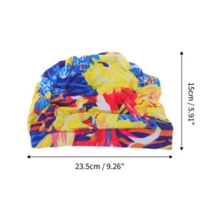 Unique Bargains Polyester Swim Cap 5.91"x9.25" Multicolor 1 Pc -Outdoor Sports Series GUEST 7c123a61 3467 4cc6 8bce a4ef59a1690b