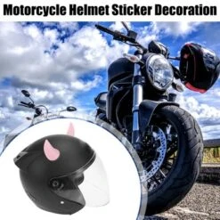 Unique Bargains Car Motorcycle Bull Horn Style Helmet Decoration Suction Cup 2 Pcs