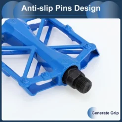 Unique Bargains Cycling Bike Pedal 9/16" Spindle Aluminum Alloy Road Mountain BMX MTB Bike Blue -Outdoor Sports Series GUEST 7c8e4751 5d53 437f b86a 528bef58d8ee