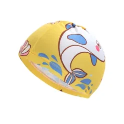 Unique Bargains Kid's Polyester Dolphin Pattern Swim Cap Yellow Gray 1 Pc -Outdoor Sports Series GUEST 7d58690c fbdb 4ffd 8fad 42cdb5bf97c4