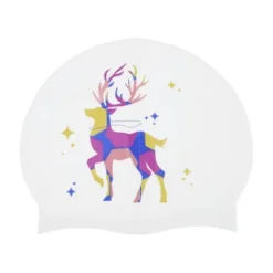 Unique Bargains Silicone Sika Deer Pattern Waterproof Swim Cap 1 Pc -Outdoor Sports Series GUEST 7d6eb7fe 6739 46db 9516 79f05d7a801f
