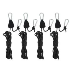 Unique Bargains Adjustable Tent Rope Hanger 1/8" 12.8ft Long 4 Pcs -Outdoor Sports Series GUEST 7d8f6582 649e 41ad 819a 70e7f3ad9a73