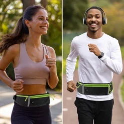 Unique Bargains Waist Pack Bag With Water Bottle Holder Black Green 1 Pc -Outdoor Sports Series GUEST 7ed90885 886c 443c bdf1 e3e711f701b7