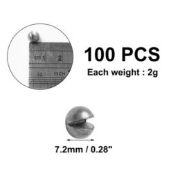Unique Bargains Round Lead Fishing Weights Spilt Shots Sinkers 100 Pcs