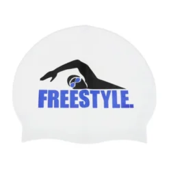 Unique Bargains Silicone Goggles Pattern Waterproof Swim Cap White Black Blue 1 Pc -Outdoor Sports Series GUEST 7f7d53c1 6c3a 4cb5 abb0 2e0f90b6c1ef