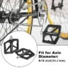 Unique Bargains Nylon Rear Foot Peg Flat Pedal Footrests Fit 9/16 Inch Axles BMX MTB Bicycle Yellow 1 Pair