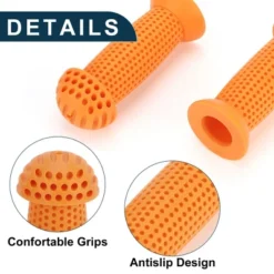 Unique Bargains Child Bike Handlebar Grips Covers 3.94" Orange 1 Pair -Outdoor Sports Series GUEST 80f00e5e d43b 4c40 b2d0 50354106035f