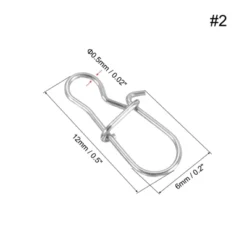 Unique Bargains Stainless Steel Quick Lock Design Connector Fishing Snaps 200 Pcs