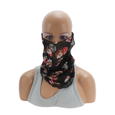Unique Bargains Flower Pattern Earloop Neck Gaiter 1 Pc 7 Unique Bargains Flower Pattern Earloop Neck Gaiter 1 Pc - Image 7