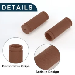 Unique Bargains Bike Handlebar Grips Covers 3.35" Long Brown 1 Pair -Outdoor Sports Series GUEST 833812a6 eddb 4ded bac3 77823afd4a29