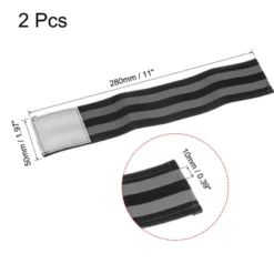 Unique Bargains Reflective Bands For Arm Wrist Ankle Leg Strip Green 2 Pack