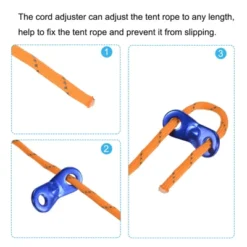 Unique Bargains Tent Ropes Nylon Reflective Guyline Cord With Aluminum Cord Adjusters For Camping Hiking -Outdoor Sports Series GUEST 8412f773 2ef6 4a35 8588 f1a5b1c8a097