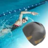 Unique Bargains Silicone Flat Swimming Cap Gray 1 Pc