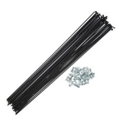 Unique Bargains 14G J Bend Bike Spokes With Nipples Steel Black 36 Pcs -Outdoor Sports Series GUEST 85ffe4c9 f1be 4439 a94c e6458dd62e24