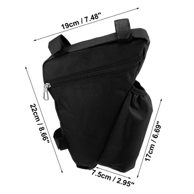 Unique Bargains Triangle Frame Storage Bag With Bottle Holder For Mountain Bicycle 8.66"x7.48"x2.36" 2 Unique Bargains Triangle Frame Storage Bag With Bottle Holder For Mountain Bicycle 8.66"x7.48"x2.36" - Image 2