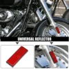 Unique Bargains Motorcycle Rectangular Safety Spoke Warning Reflector Red 6 Pcs