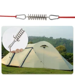 Unique Bargains Rope Buckle Tensioner Silver Tone 4 Pcs