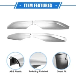 Unique Bargains Car Roof Rack Side Rails End Cover Shell Cap For Toyota Land Cruiser 2010-2022 Plastic Silver Tone 4pcs -Outdoor Sports Series GUEST 87353aee d813 4475 8e99 4967b11cc8bb